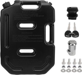 Elle Bid&oacute;n De Combustible Negro De 10 Litros - Contenedor Ligero De Abs A Prueba De Fugas - Resistente A Impactos Para Motocicletas, Cuatrimotos Y Veh&iacute;culo