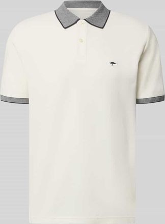Fynch-Hatton Fynch-Hatton Modern Fit Poloshirt mit Stitching in Offwhite, Gr&ouml;&szlig;e 3XL