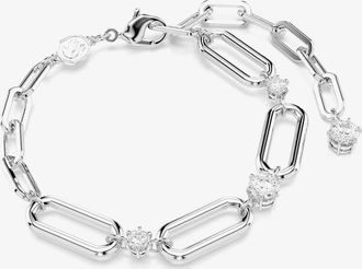 Swarovski Dextera Rhodium Plated Paper Link Chain Bracelet 5683353
