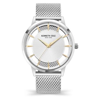 Kenneth Cole Transparency Quartz Silver Dial Mens Watch KCWGG2174702