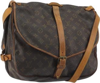 Louis Vuitton Saumur Monogram Canvas Brown Canvas Handbag (Pre-Owned)