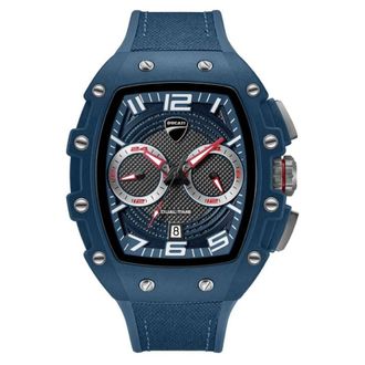 Ducati Dual Time Quartz Blue Dial Mens Watch DTWGO0001901