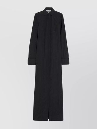 Max Mara cotton-blend crinkled shirt midi dress