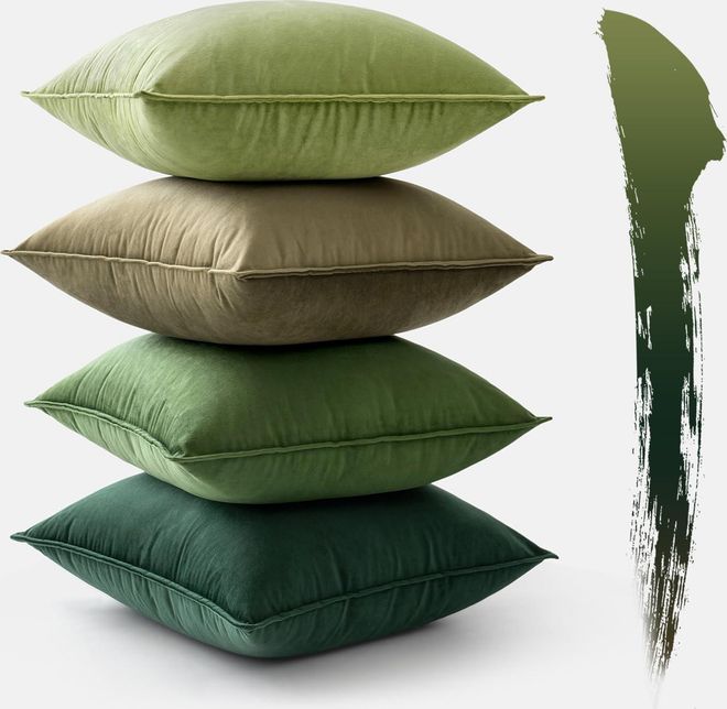 Miulee Kissenbezug 40x40 cm grün 4er Set Samt Kissenbezüge Kissenhülle Dekokissenbezug dekokissen deko für Sofa Schlafzimmer Wohnzimmer Balkon Kinder flausch ab 32,49 €