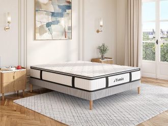 Vente-Unique Materasso matrimoniale a molle insacchettate e topper integrato 180 x 200 cm - AMERICAN DREAM di YSM&Eacute;E