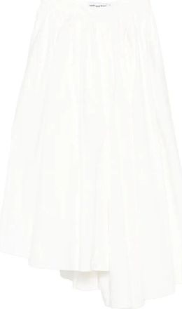 Self Portrait Cotton Poplin Midi Skirt