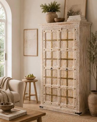 Wanderlust Deco Armario de madera 99 x 46 x 180h cm