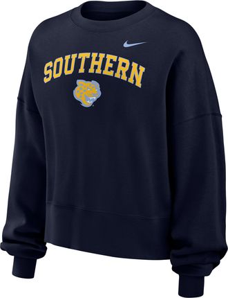 Nike Womens College (Southern University and A&M) Phoenix Fleece Crewneck Sweatshirt in Blue | W33302SUAM26-NVY