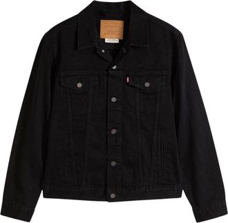 Levi's Jassen, Heren, Zwart, M, Katoen, Trucker Jacket