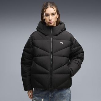 Puma Piumino lungo con cappuccio da donna, Abbigliamento, Nero, XL