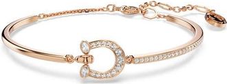 Swarovski Symbolica Horseshoe Bangle Bracelet in Rose Gold at Nordstrom