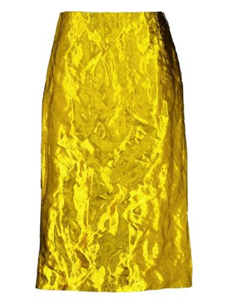 Gabriela Hearst Manuela midi-rok met metallic-effect - Goud