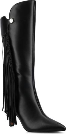 Journee Collection Womens Dolly Knee High Tassel Boots