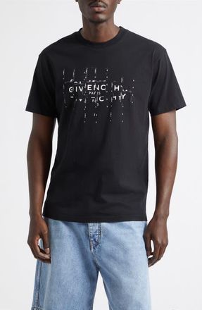 Givenchy Photographic Negative Logo Regular Fit Graphic T-Shirt in Black at Nordstrom, Size Xxx-Large