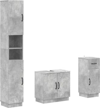 vidaXL Juego De Armarios De Ba&ntilde;o De 3 Piezas Hoorn Vidaxl