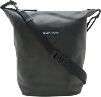 Prada Pre-owned Bucket Bags, male, Black, Size: ONE SIZE Pre-owned Vintage Shoulder Bag