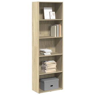 Berkfield Home Bookcase Sonoma Oak 60x30x189 cm Engineered Wood in Brown | Size: 60 x 30 x 189 cm