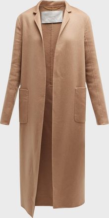 Adam Lippes Zibelline Open-Front Cashmere Midi Coat