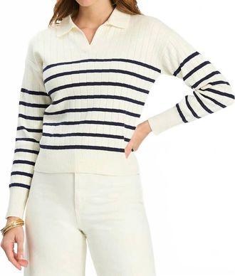 Tyler B&ouml;e Johnny Collared Sweater In Beacon Blue