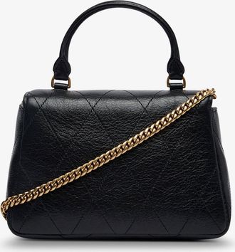 Tory Burch Womens Crossbody Bag Charlie Quilted Leather Black Shoulder