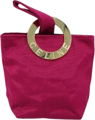 Celine Pre-owned Circle logo pouch - Dames - Vintage Mini Tas - Roze - ONE Size - Vintage