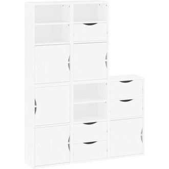 vidaXL Vidaxl - Side Cabinets 5 pcs odda White 40x24x79 cm Solid Wood Pine
