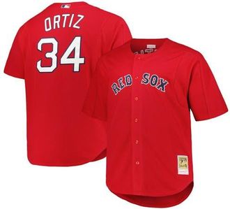 Mitchell & Ness Mens Mitchell & Ness David Ortiz Red Boston Red Sox Big & Tall Cooperstown Collection Batting Practice Replica Jersey at Nordstrom, Size X-Large