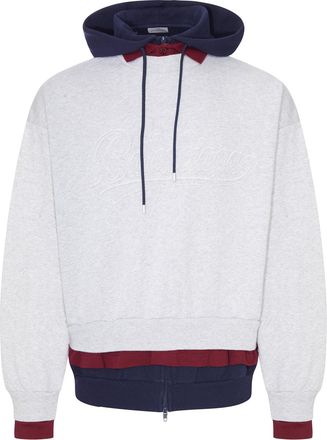 Balenciaga LAYERED DRY MOLLETON HOODIE WITH FRAYED LETTERING - Balenciaga - Man