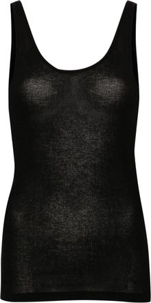 Saint Laurent jersey tank top - women - Modal/Cotton - M - Black