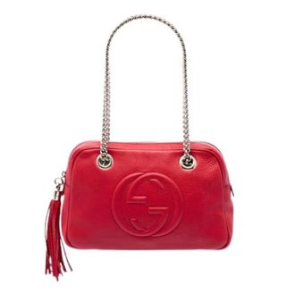 Gucci Pre-owned Soho Shoulder Bag - Dames - Pre-owned - Rood - Maat: ONE Size Leer