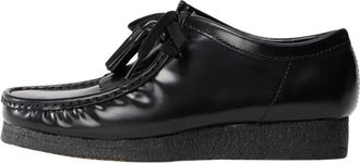 Clarks Schoenen, Heren, Zwart, 42 EU, Leer, Wallabee Sneakers