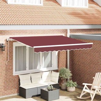 vidaXL Toldo Retr&aacute;ctil Burdeos 250 X 200 Cm Tela Vidaxl
