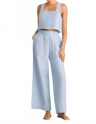 Vitamin A Getaway Linen Pant In Summer Stripe