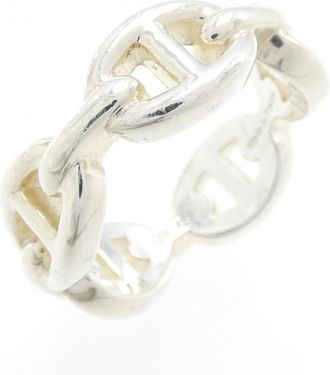 Herm&egrave;s Chaine Dancre Silver 925 Band Ring (Pre-Owned)