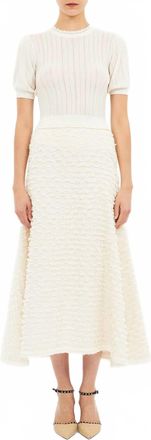 Ulla Johnson Josanna A-Line Midi Skirt In Ivory
