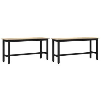 vidaXL Banca De Comedor 2 Pcs Roble Sonoma 100 X 32,5 X 48,5 Cm Vidaxl