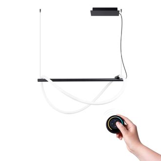 Thoro L&aacute;mpara de techo negro aluminio alt. 160 cm