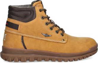 Aeronautica lace-up appliqu&eacute;-detail boots - Brown