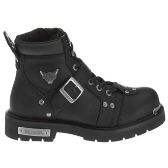 Harley-Davidson Harley Davidson Brake Buckle D91684 Leather Mens Ankle Boots - Black - Size:UK 11