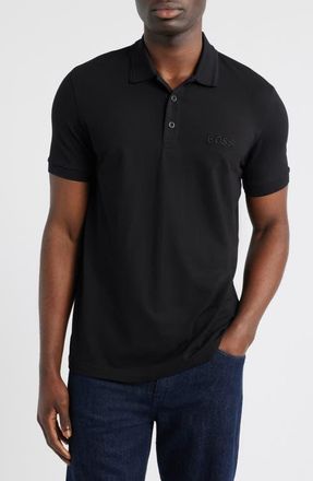 BOSS Paddy Pro Performance Polo in Charcoal at Nordstrom, Size Small