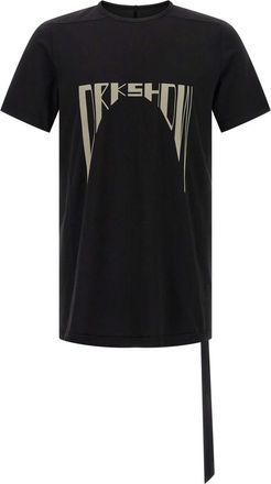 Rick Owens Black Crewneck Printed T-Shirt