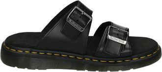 Dr. Martens Zwarte leren sliders - Heren - Sandalen - Zwart - 45 EU - Leer - Schoenen
