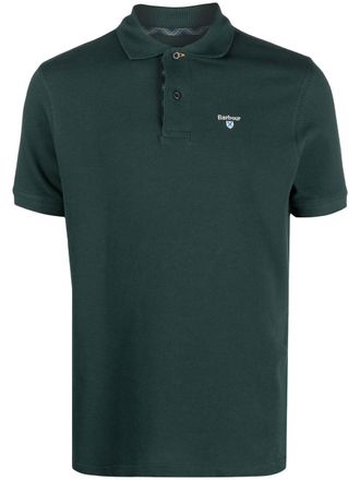 Barbour Poloshirt met geborduurd logo - Groen