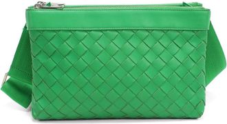 Bottega Veneta Green Leather Shoulder Bag (Pre-Owned)