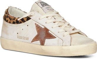 Golden Goose Womens Sneakers Super-Star Beige Calf Leather Trainers