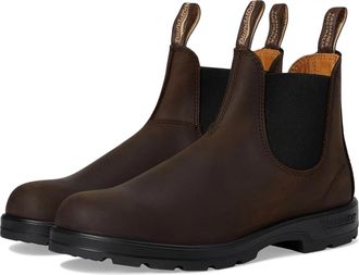 Blundstone Mens Blundstone Boots Brown Leather Round Toe Ankle Chelsea HAWK1456Bl