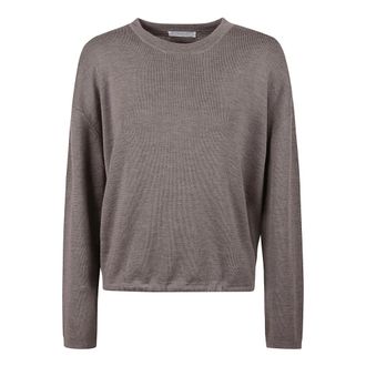 Majestic Filatures Trui met ronde hals - Dames - Ronde hals truien - Bruin - M - Truien & Vesten