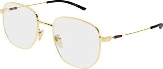 Gucci Glasses, unisex, Yellow, Size: 53 MM Square Eyeglasses