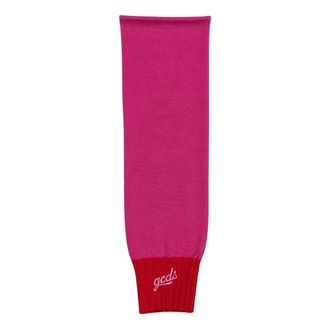 GCDS Gcds, Accessoires, unisex, Roze, M, Polyester, Rectangular Gebreide Sjaal