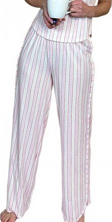 PJ Salvage Stripe Loved Straight Pants In Ivory